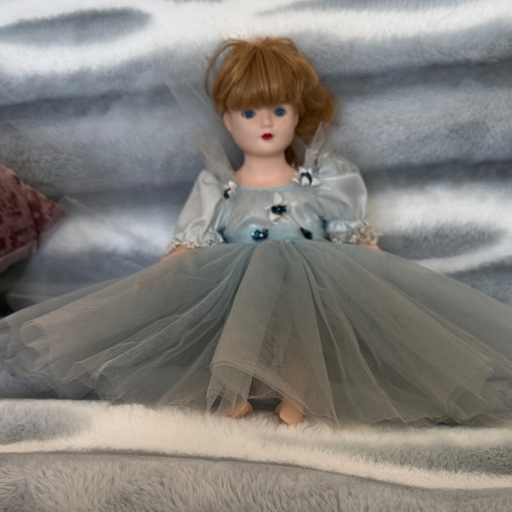 Elegant Blue Dress Doll